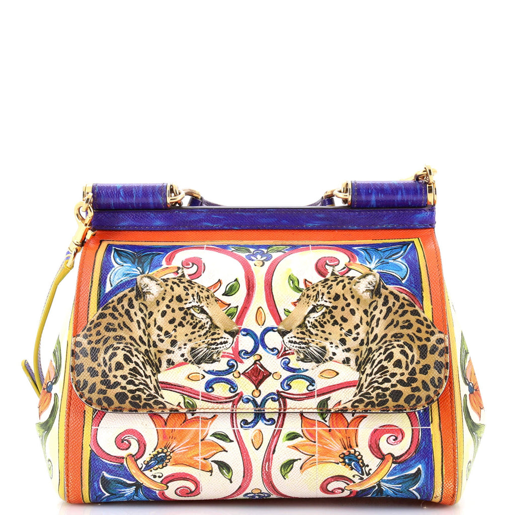 Miss Sicily Bag Printed Leather Medium