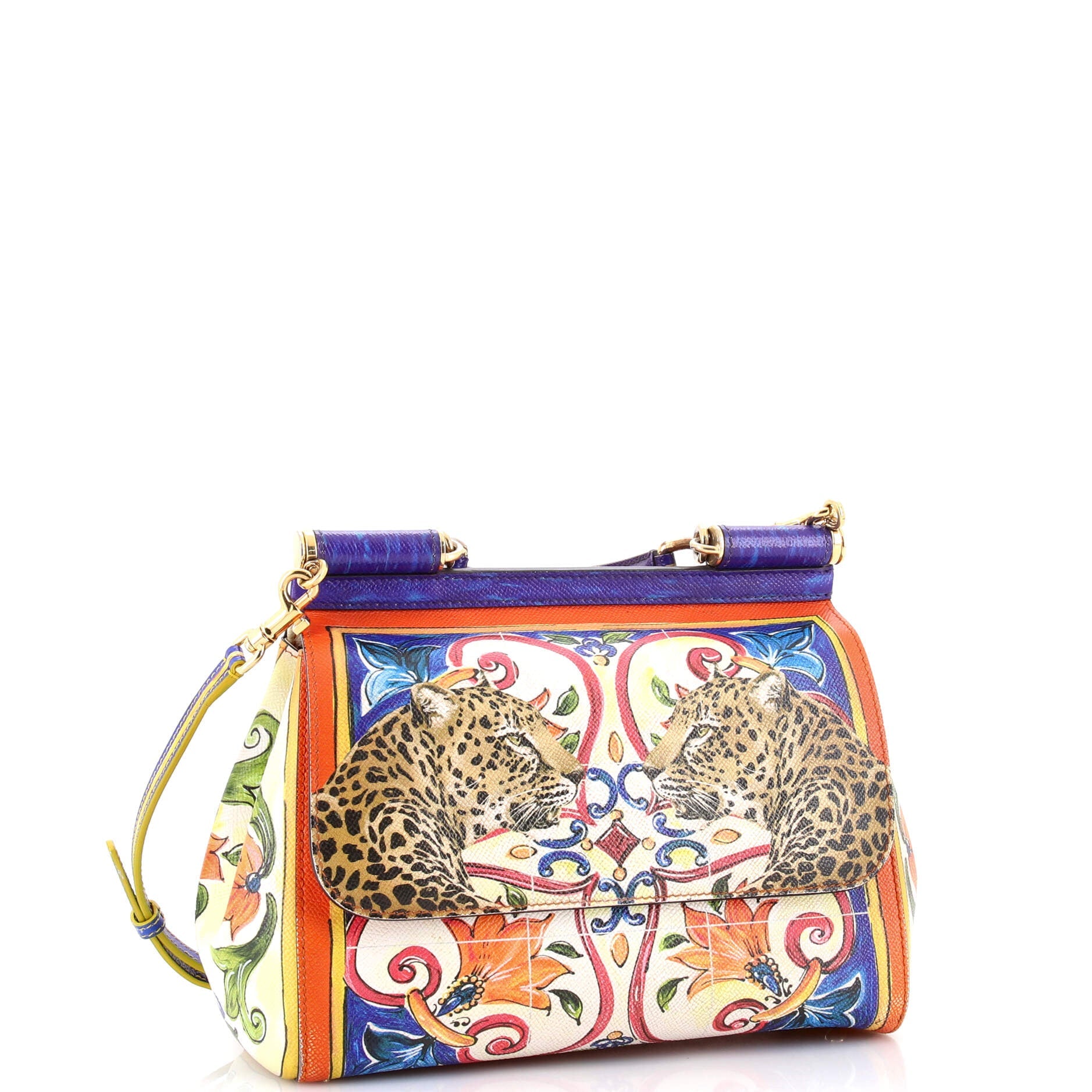 Miss Sicily Bag Printed Leather Medium