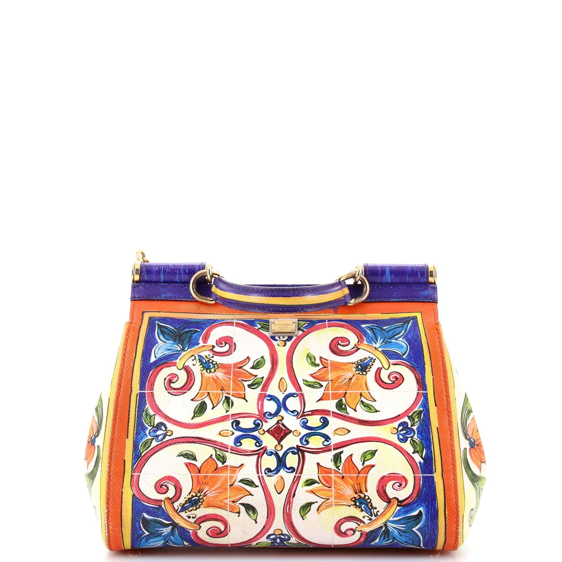 Miss Sicily Bag Printed Leather Medium