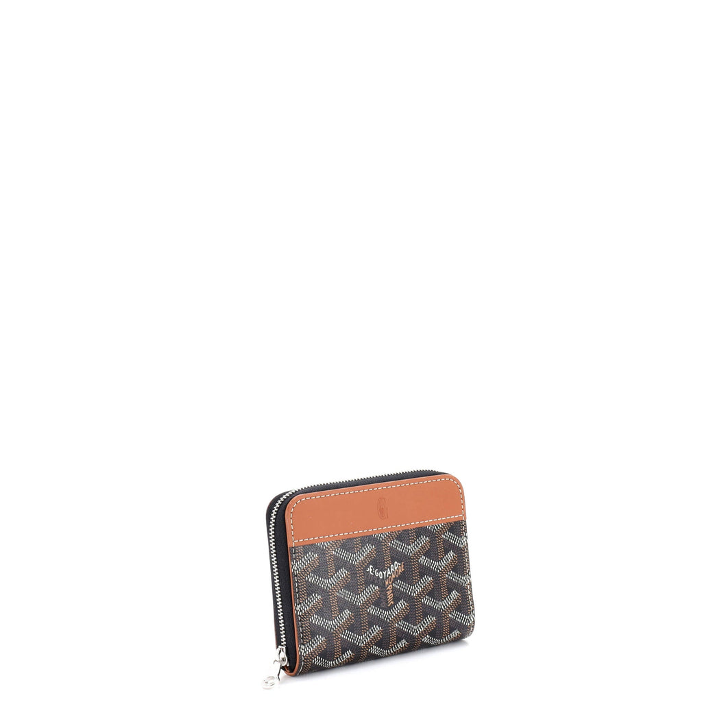 Matignon Zip Wallet Coated Canvas with Leather PM