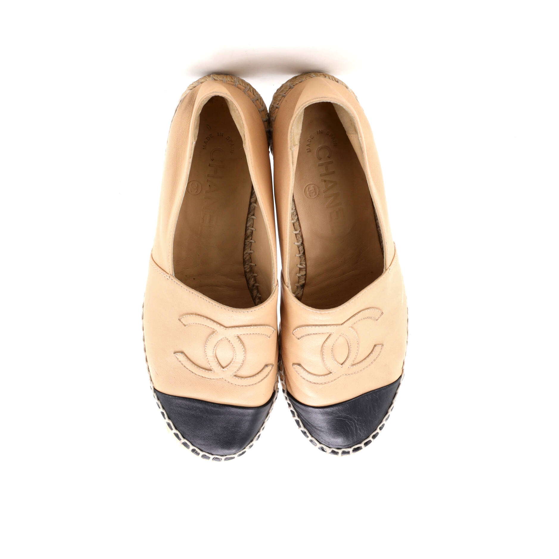Women's CC Cap Toe Espadrilles Leather