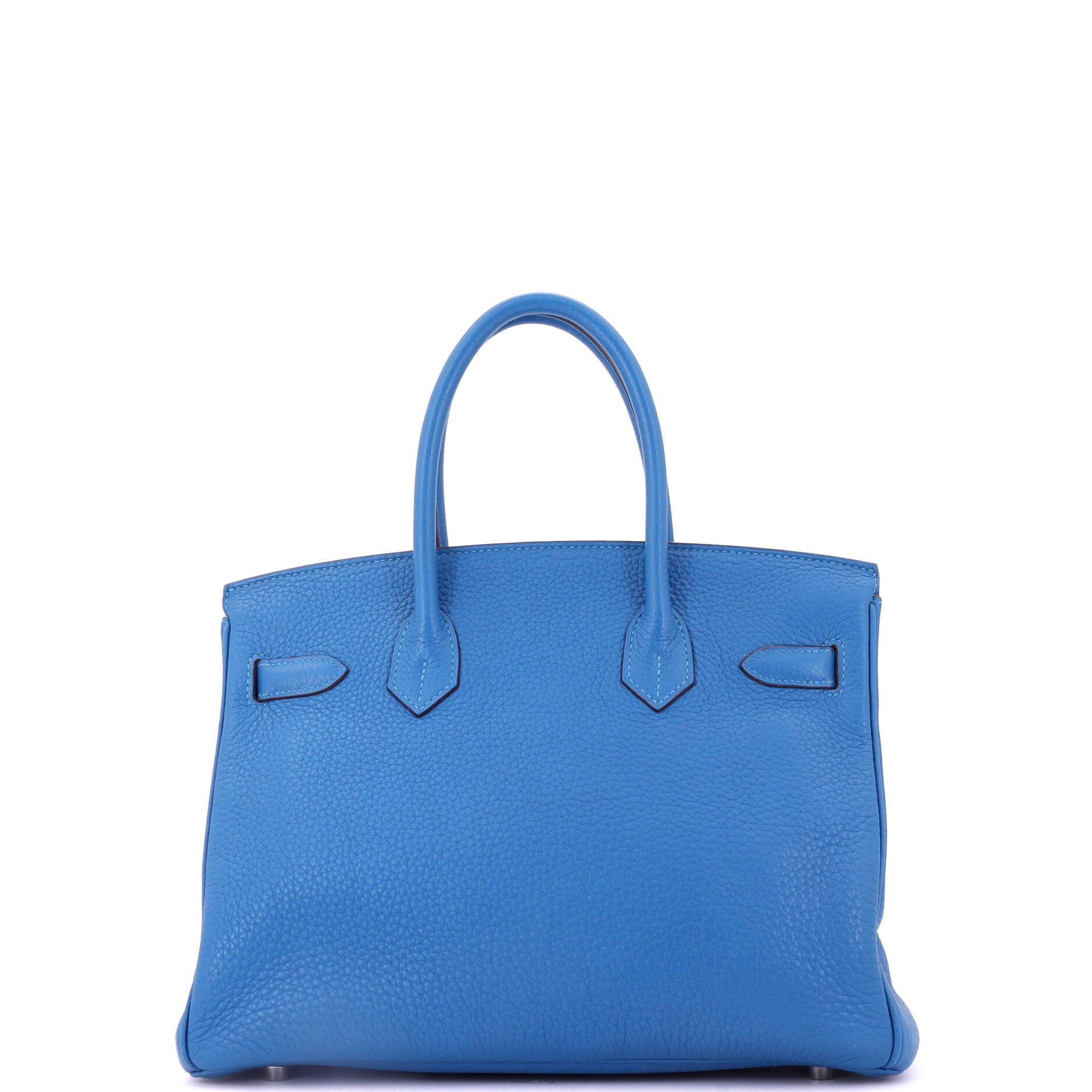 Birkin Handbag Mykonos Clemence with Palladium Hardware 30