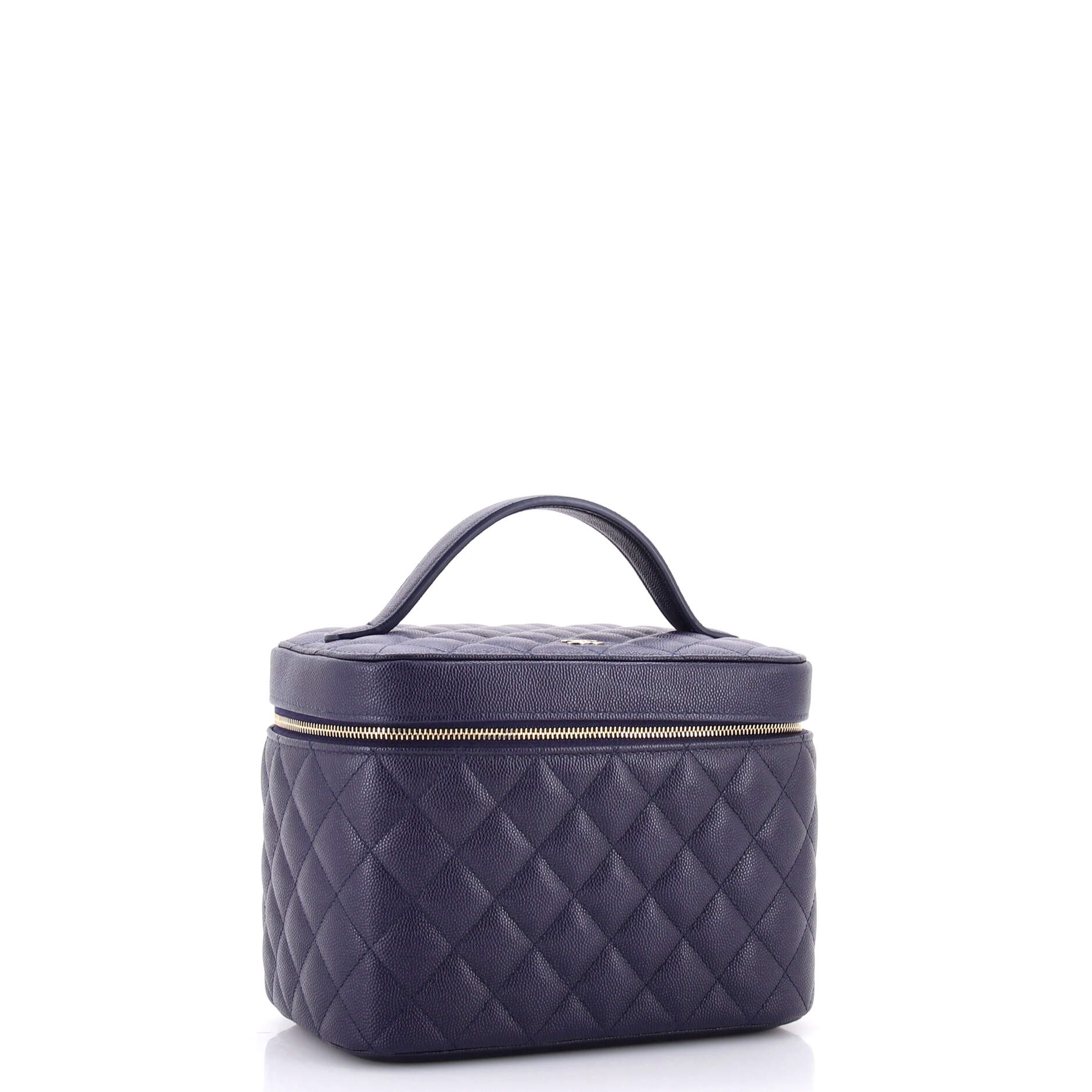 Classic Vanity Case Quilted Caviar Medium