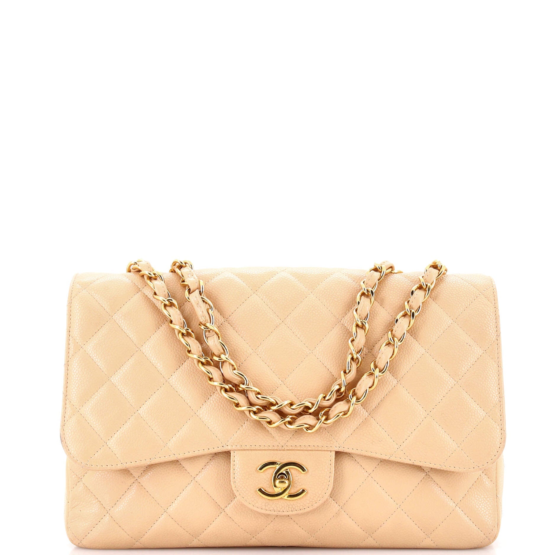 Classic Single Flap Bag Quilted Caviar Jumbo