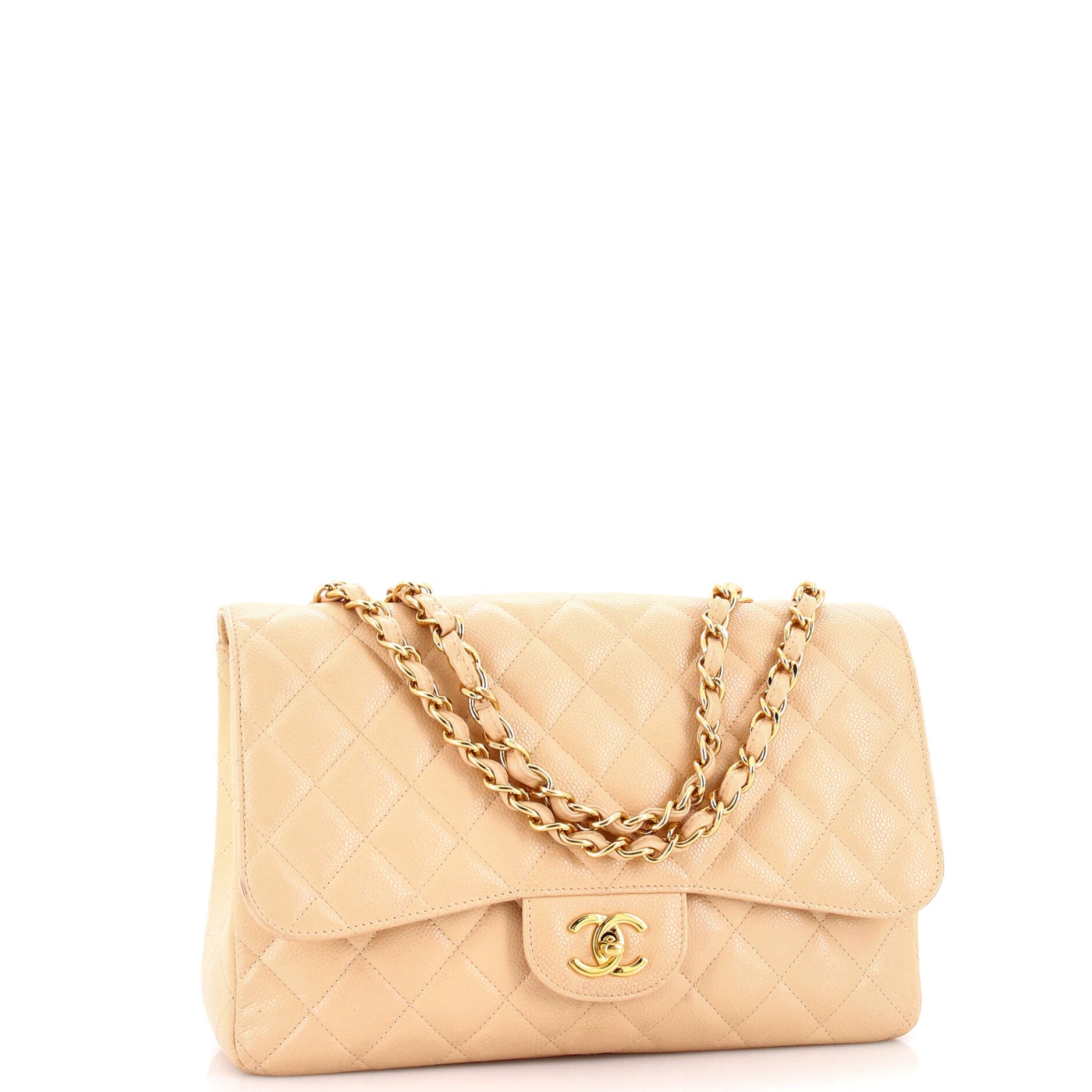 Classic Single Flap Bag Quilted Caviar Jumbo