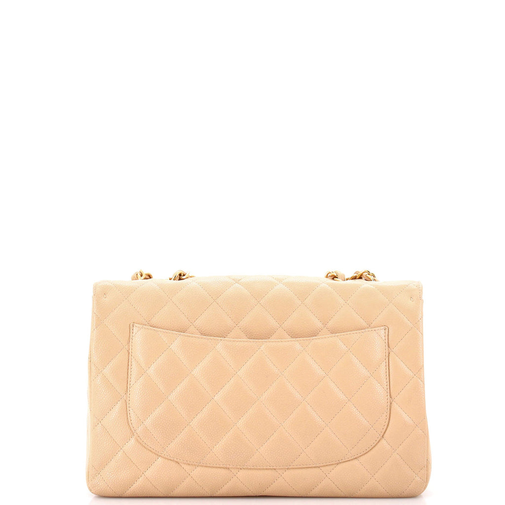 Classic Single Flap Bag Quilted Caviar Jumbo