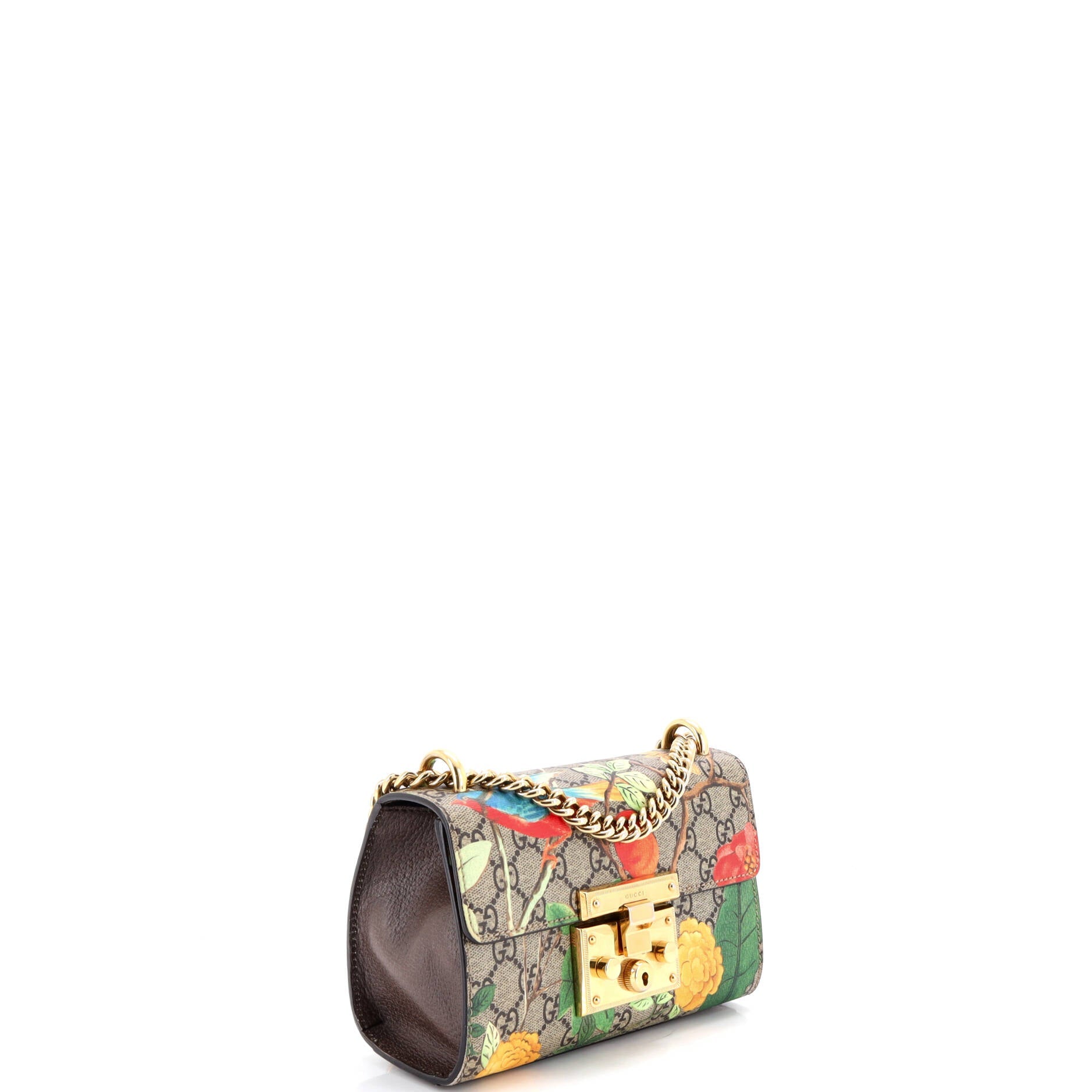 Padlock Shoulder Bag Tian Print GG Coated Canvas Small