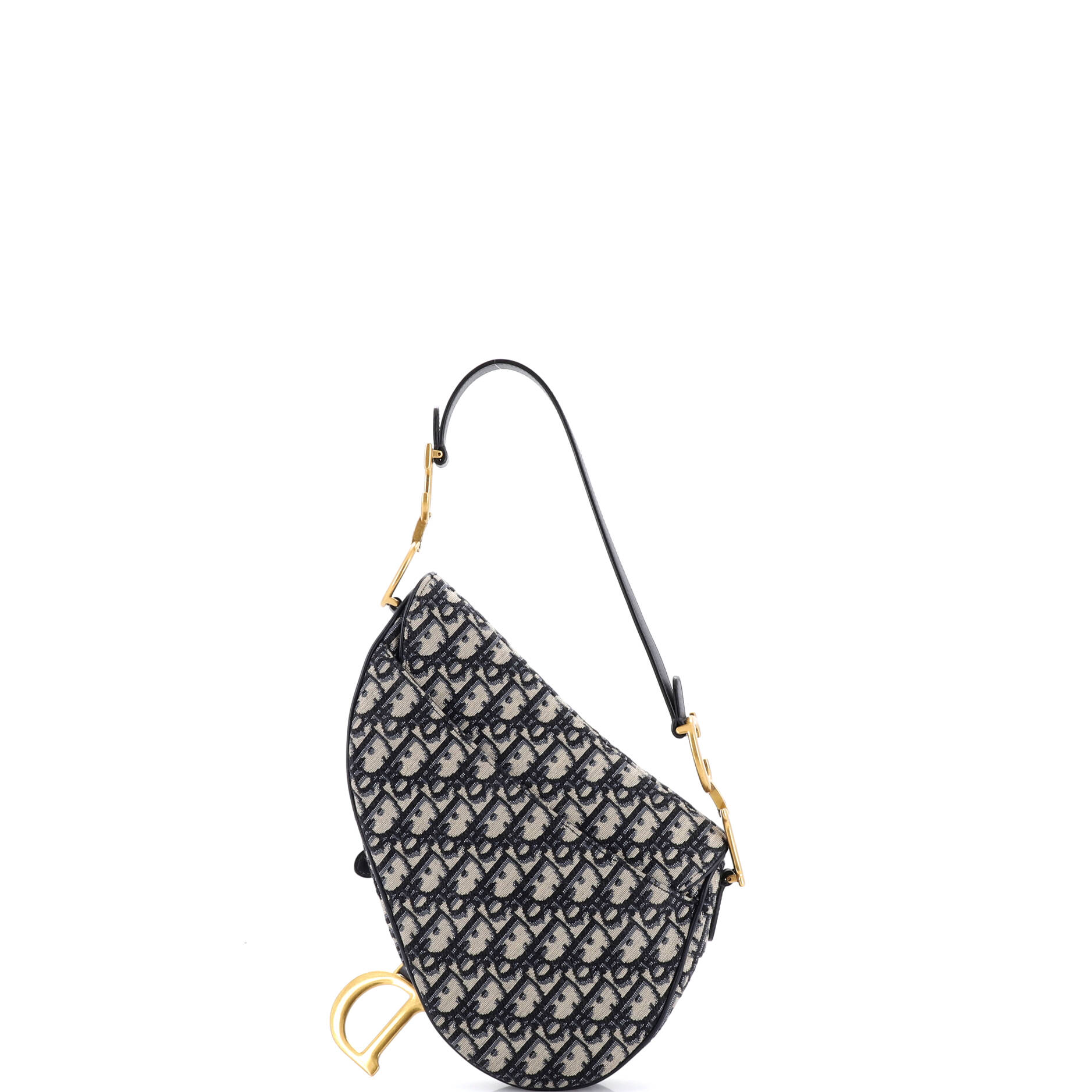 Saddle Handbag with Strap Oblique Canvas Medium