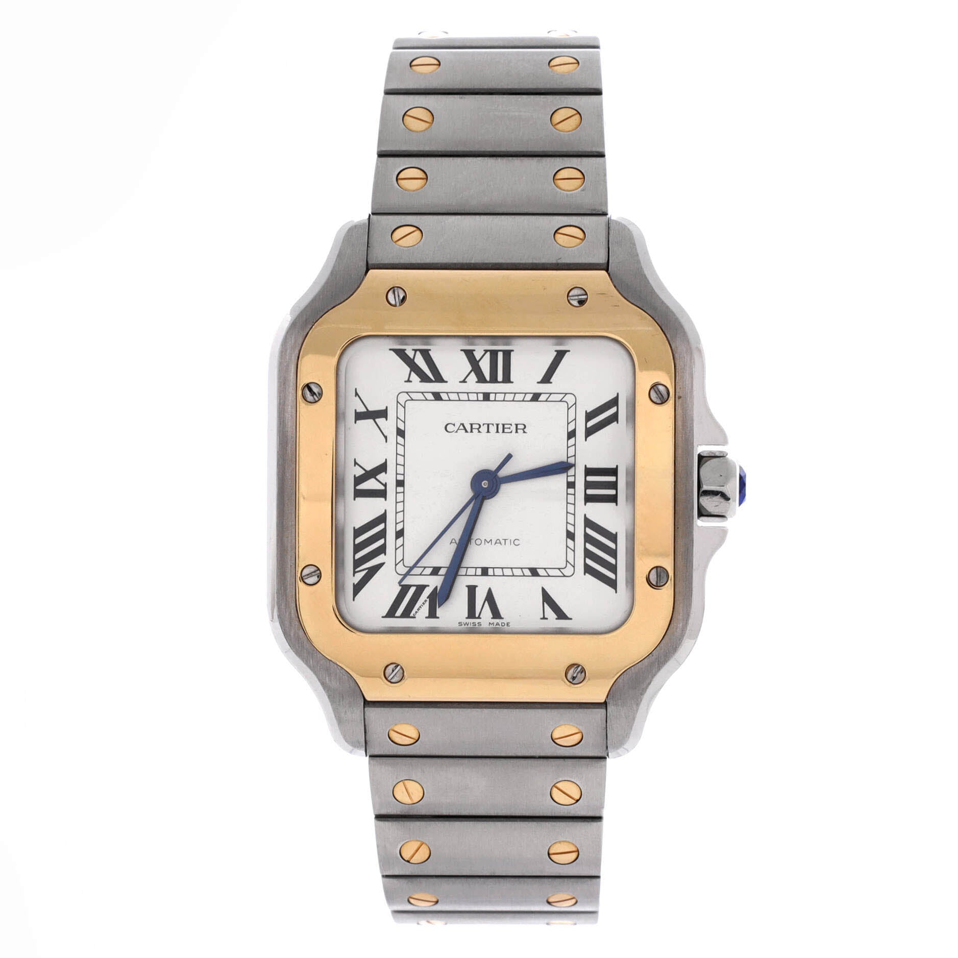 Santos de Cartier Automatic Watch Stainless Steel and Yellow Gold 35