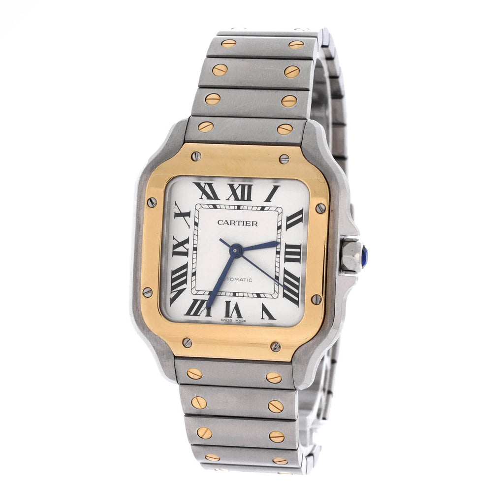 Santos de Cartier Automatic Watch Stainless Steel and Yellow Gold 35