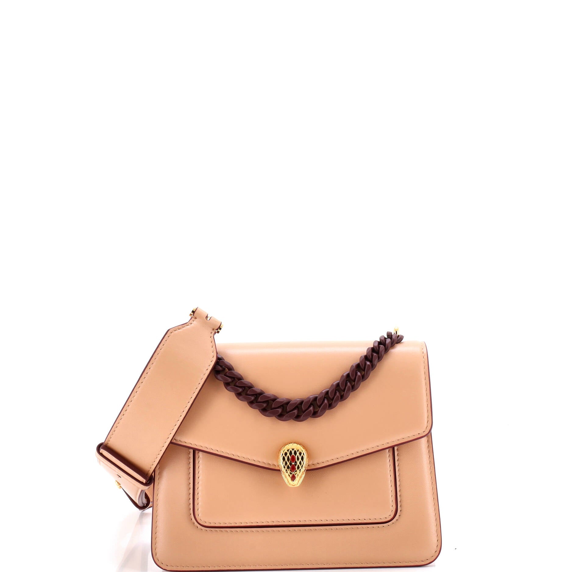 Serpenti Forever Maxi Chain Crossbody Bag Leather Small