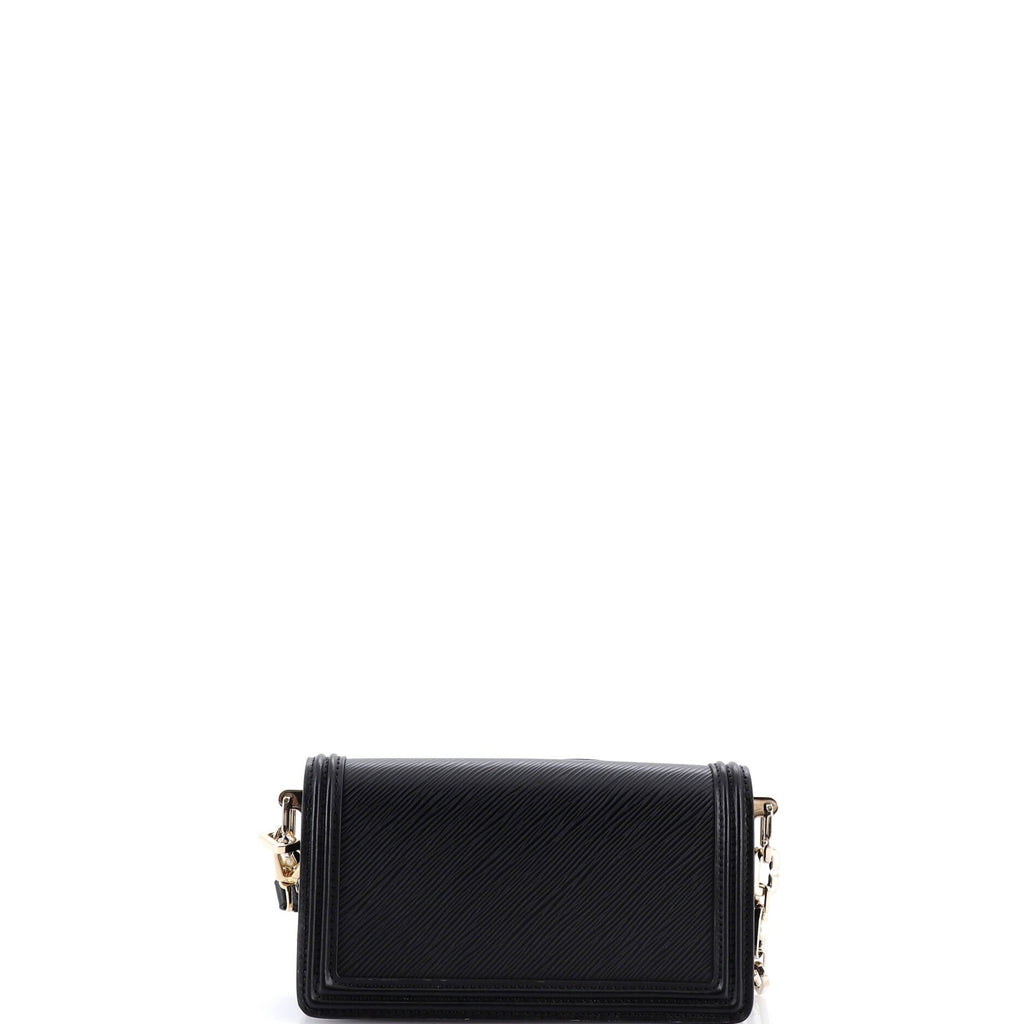 Dauphine Shoulder Bag Leather with Faux Pearls East West