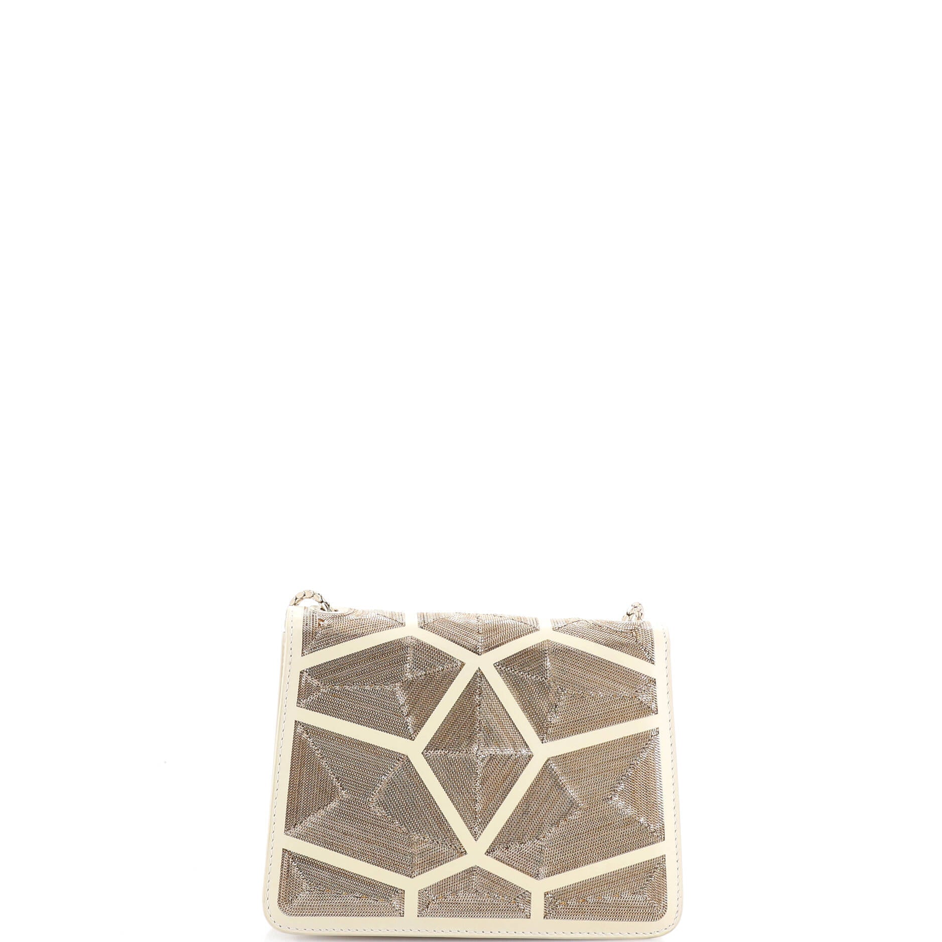 Serpenti Forever Square Shoulder Bag Chain Embellished Leather Mini