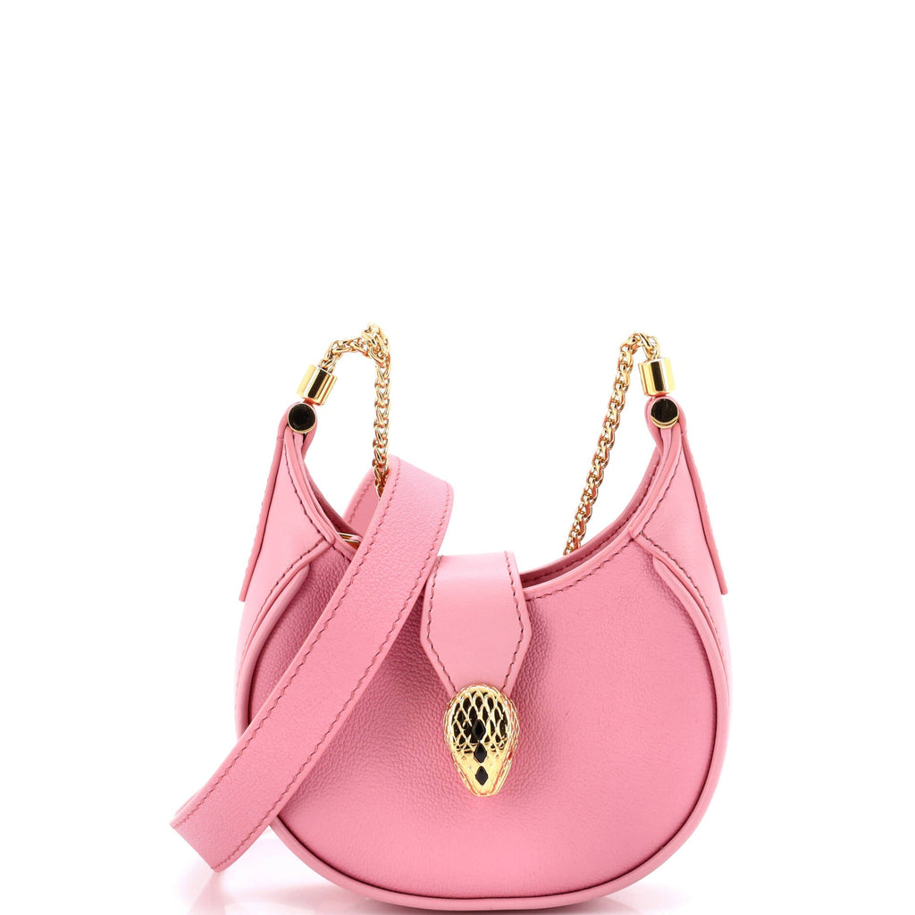 Serpenti Ellipse Crossbody Bag Leather Micro