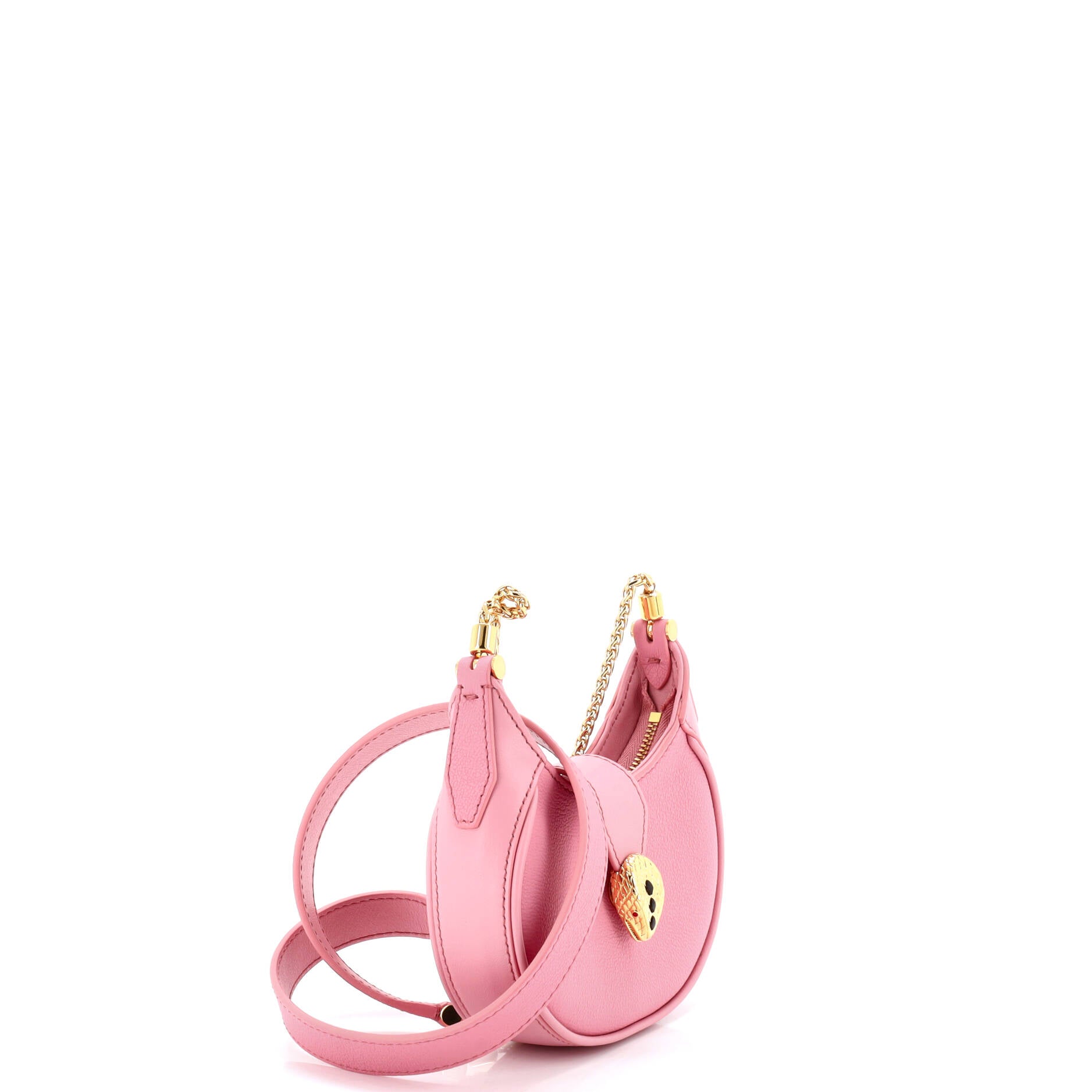 Serpenti Ellipse Crossbody Bag Leather Micro