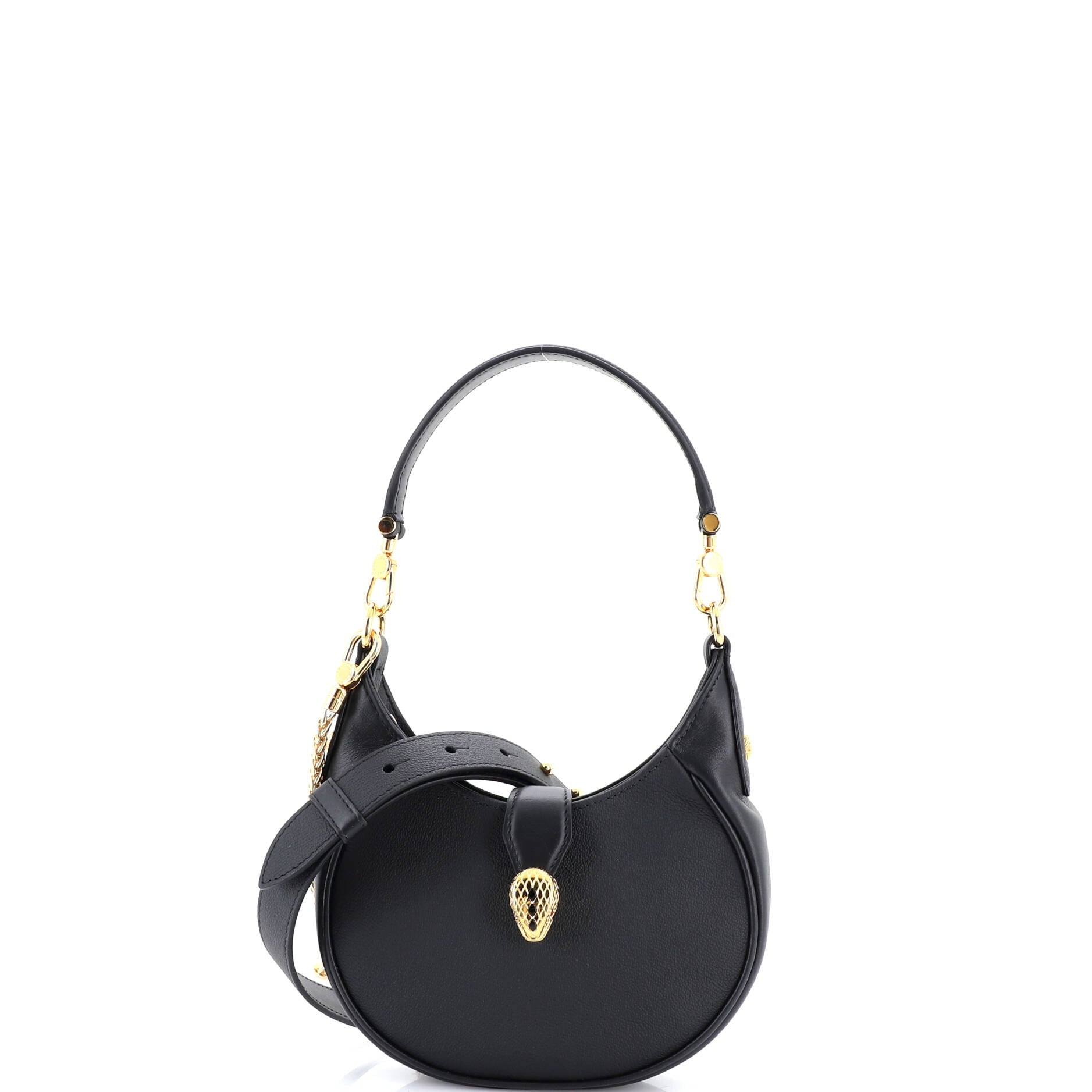 Serpenti Ellipse Crossbody Bag Leather Mini
