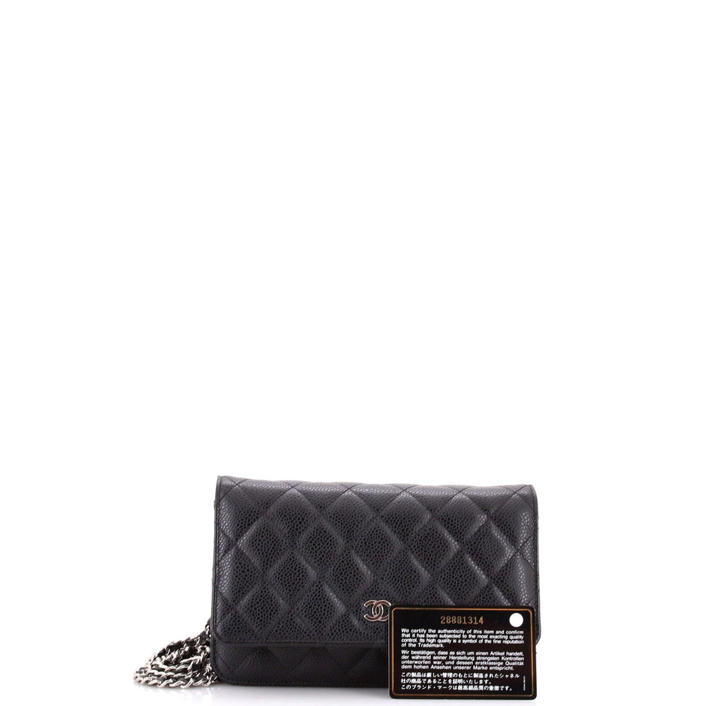 Wallet on Chain Quilted Caviar