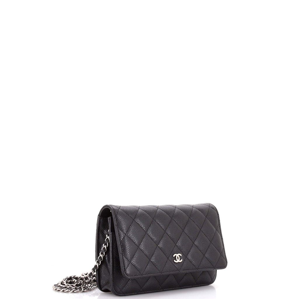 Wallet on Chain Quilted Caviar