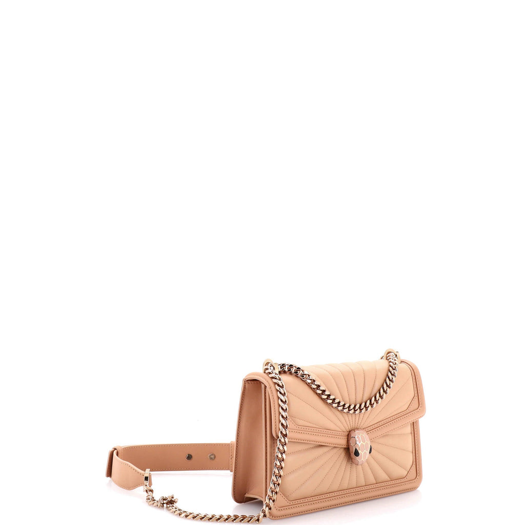 Serpenti Forever Shoulder Bag Quilted Leather Small