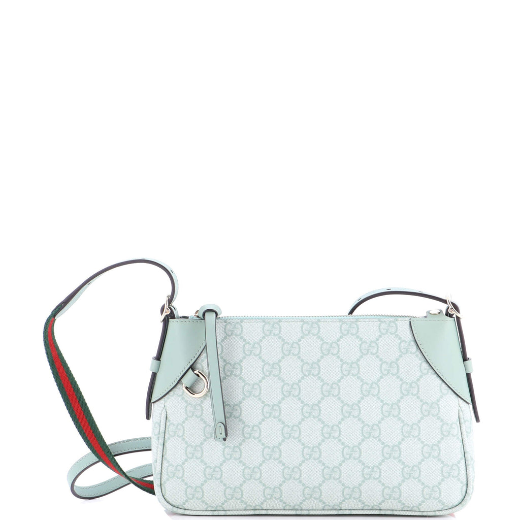 Emblem Shoulder Bag GG Coated Canvas with Leather Small