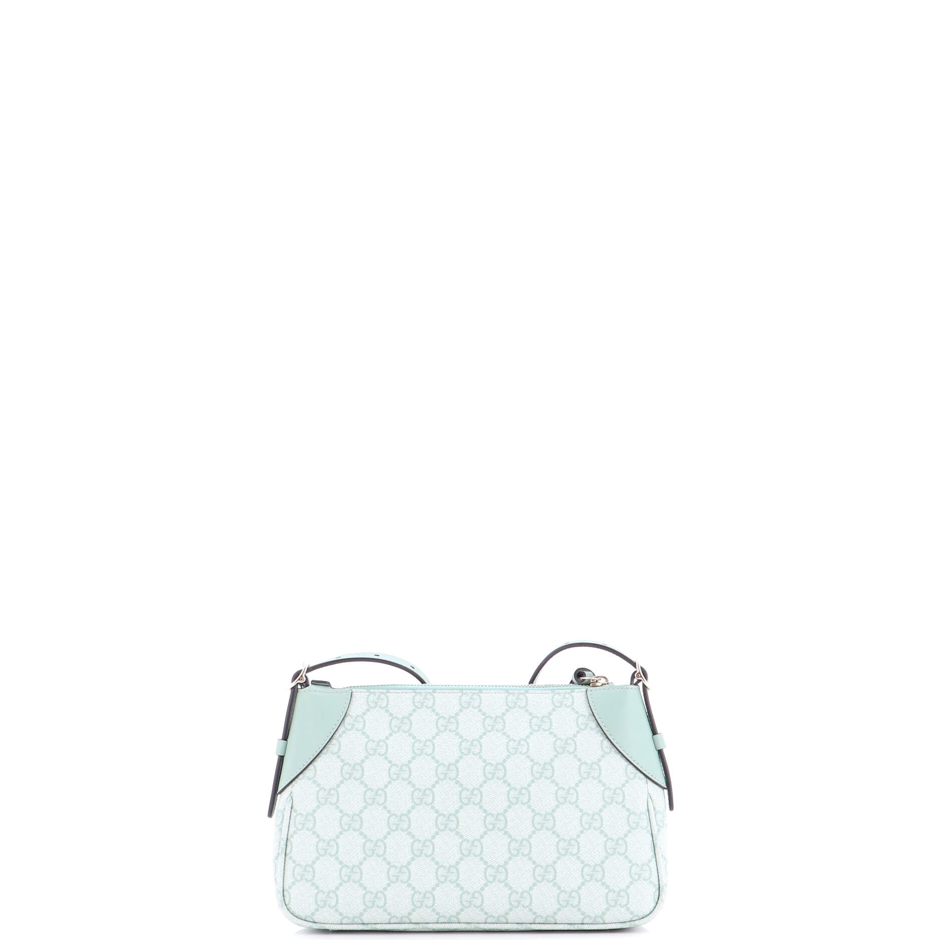 Emblem Shoulder Bag GG Coated Canvas with Leather Small