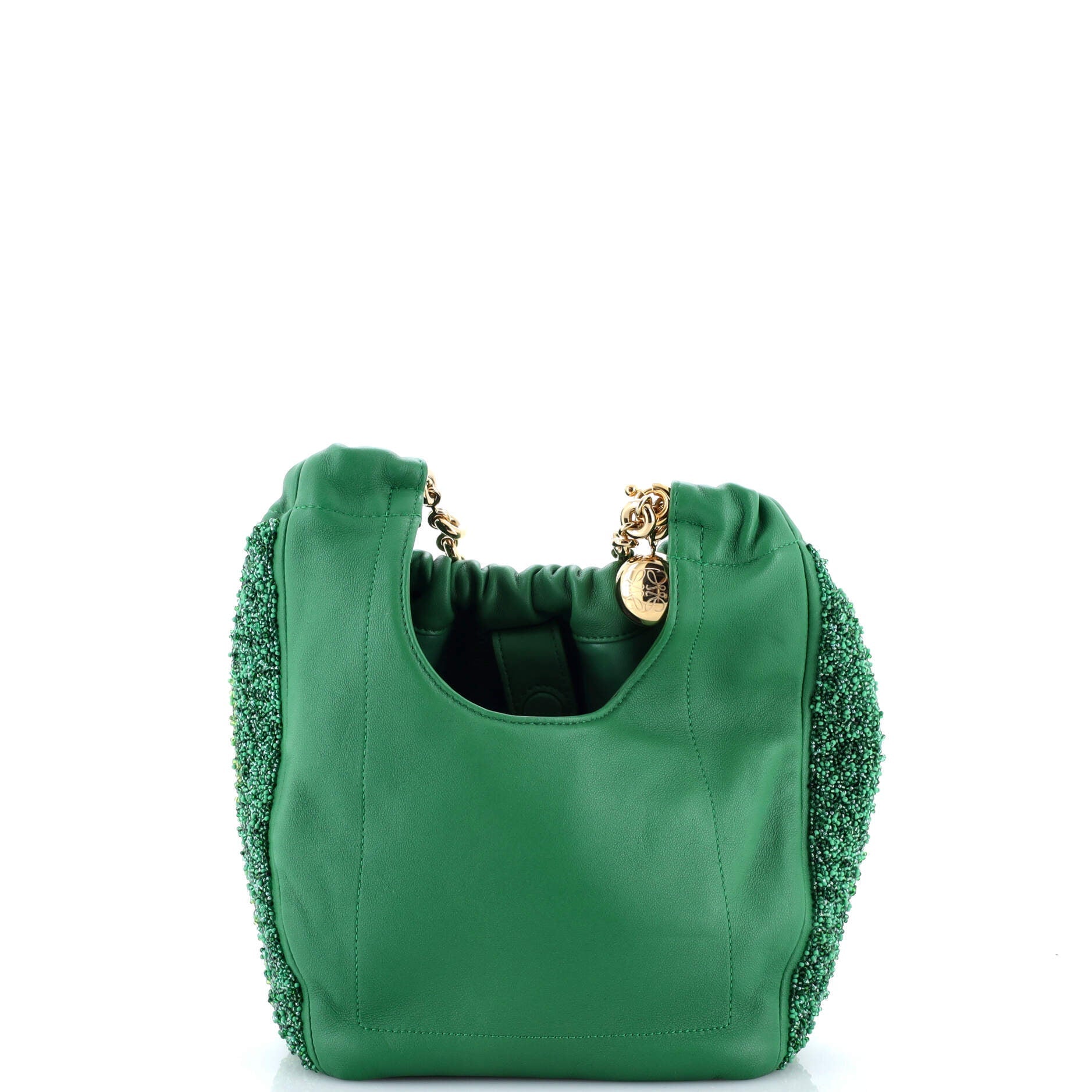 Squeeze Hobo Bag Beaded Leather Mini