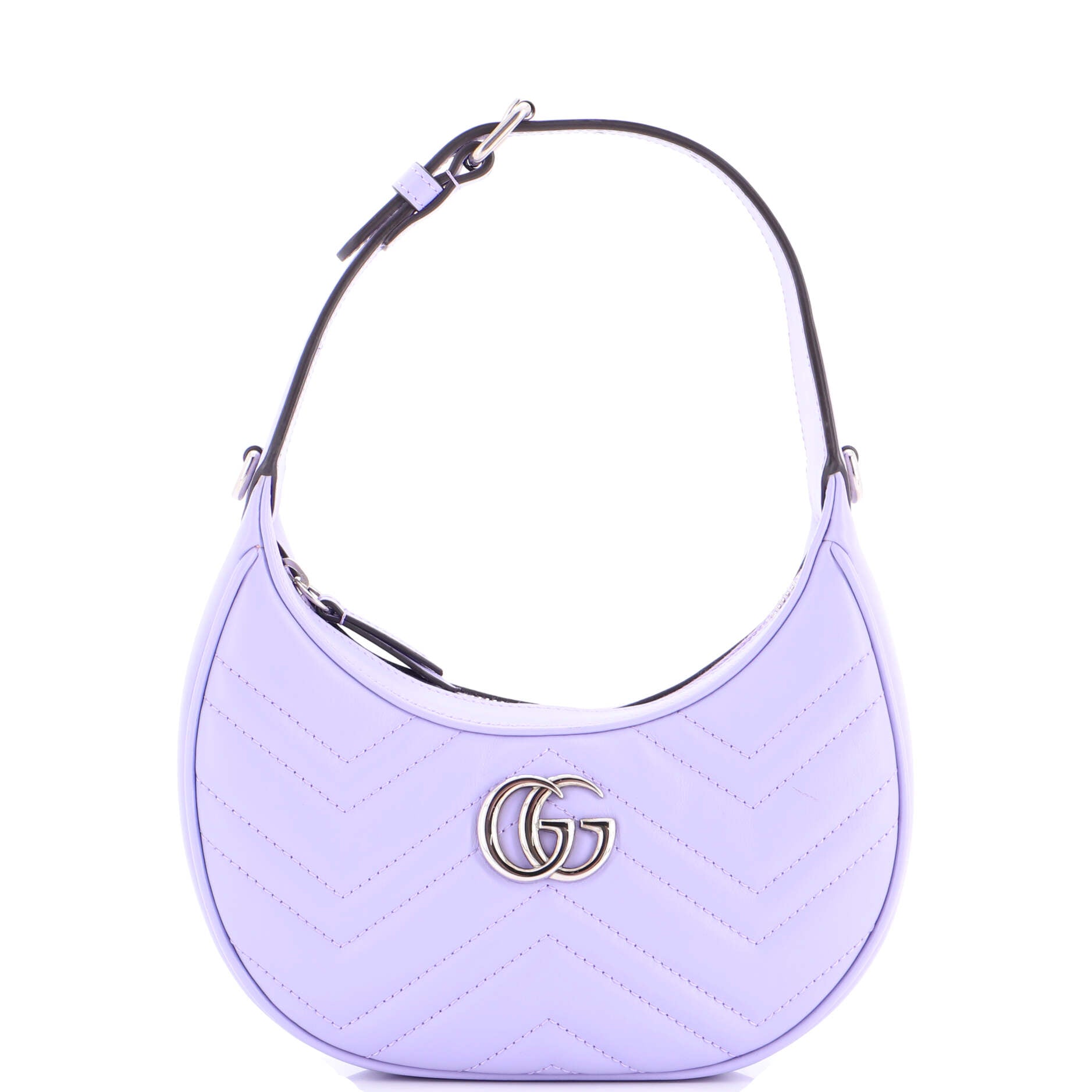 GG Marmont Half Moon Hobo Matelasse Leather Mini