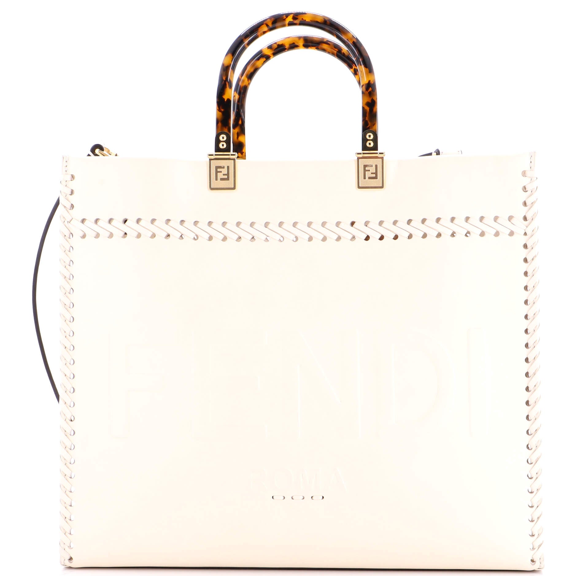Sunshine Shopper Tote Whipstitch Leather Medium