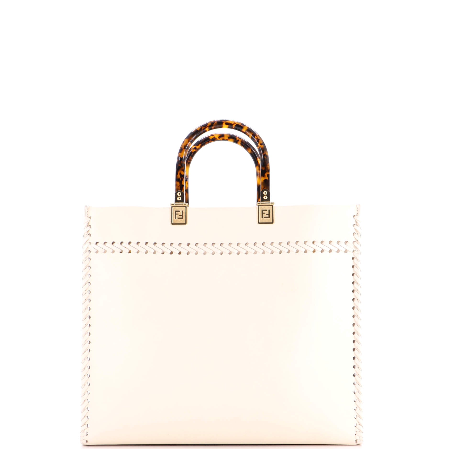 Sunshine Shopper Tote Whipstitch Leather Medium