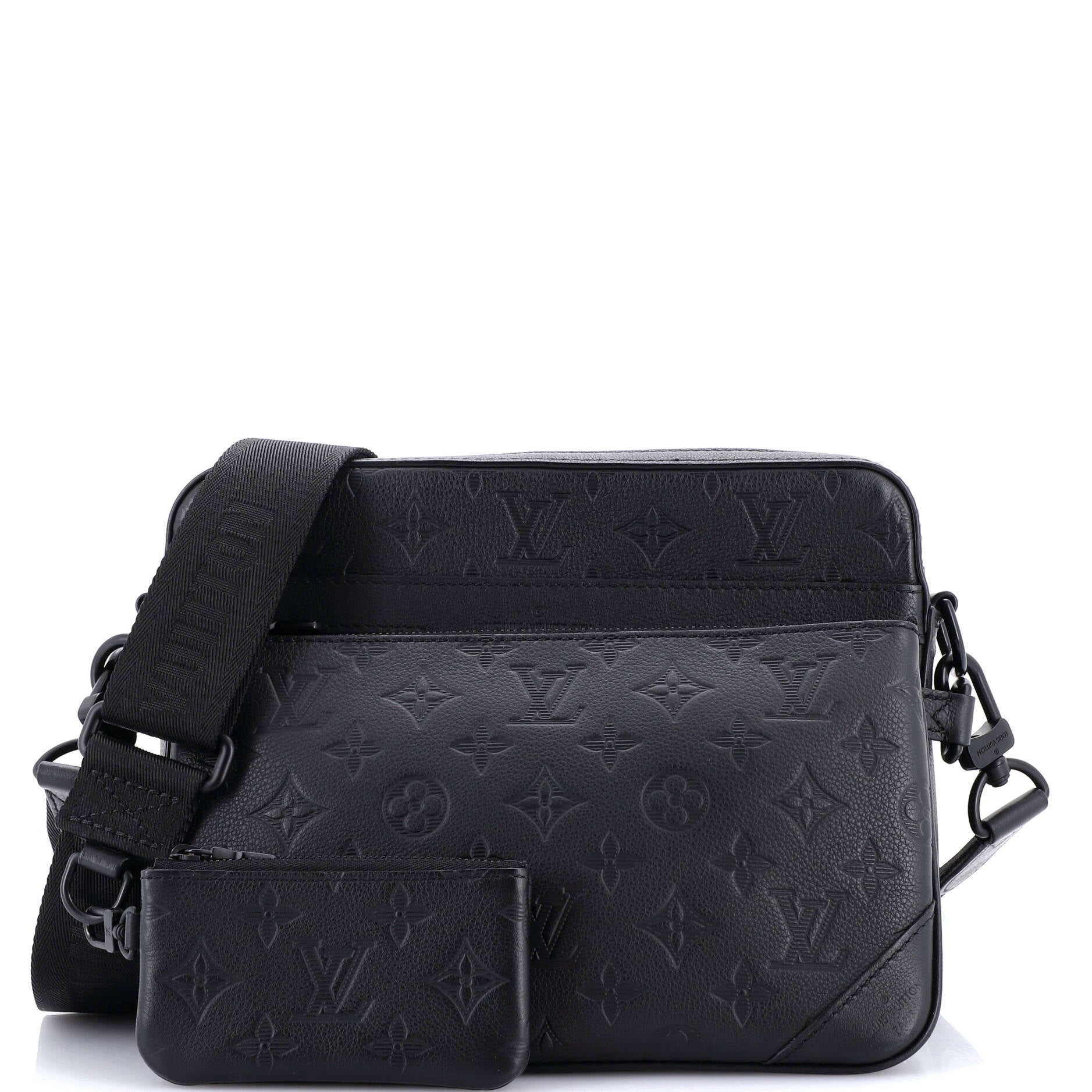 Trio Messenger Bag Monogram Shadow Leather