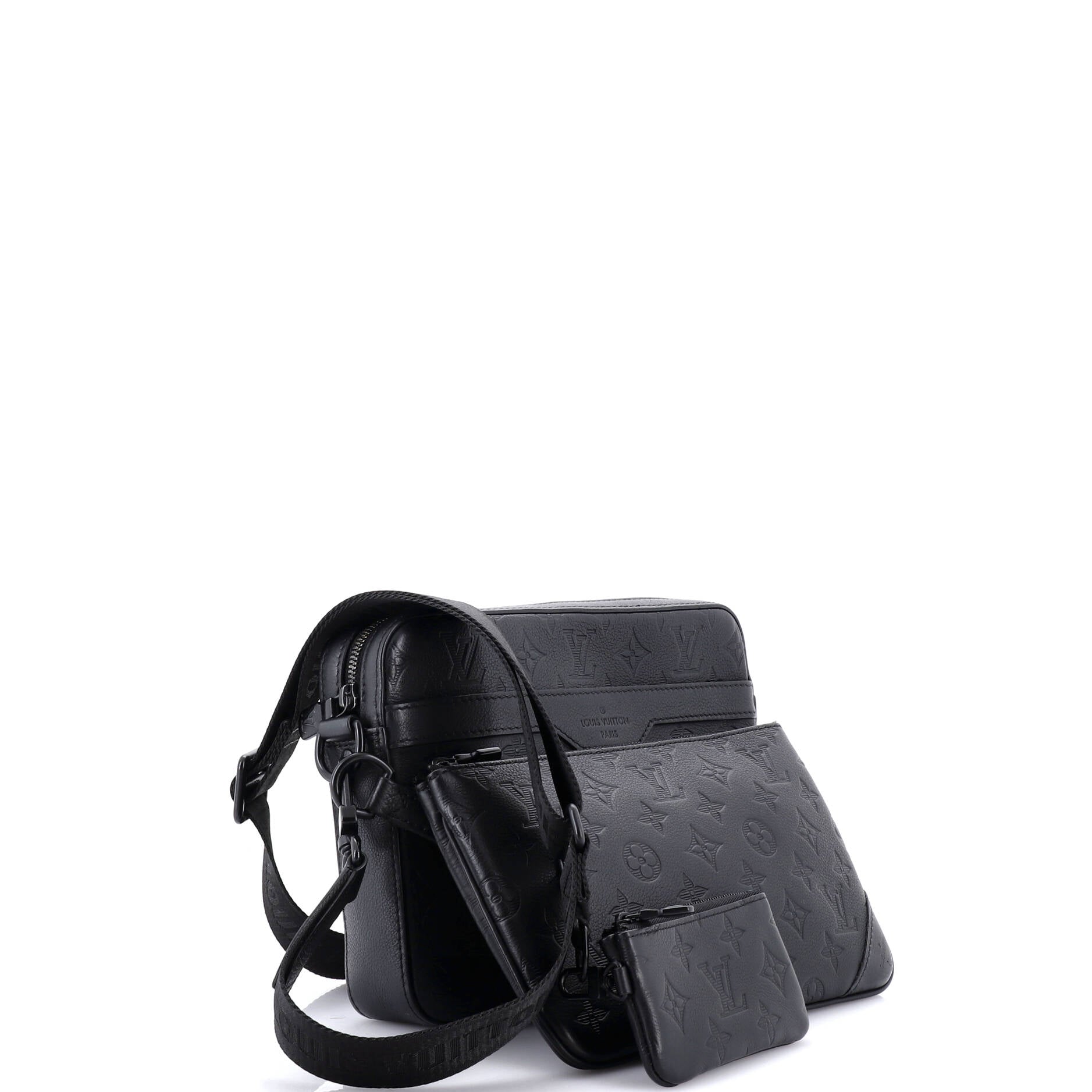 Trio Messenger Bag Monogram Shadow Leather
