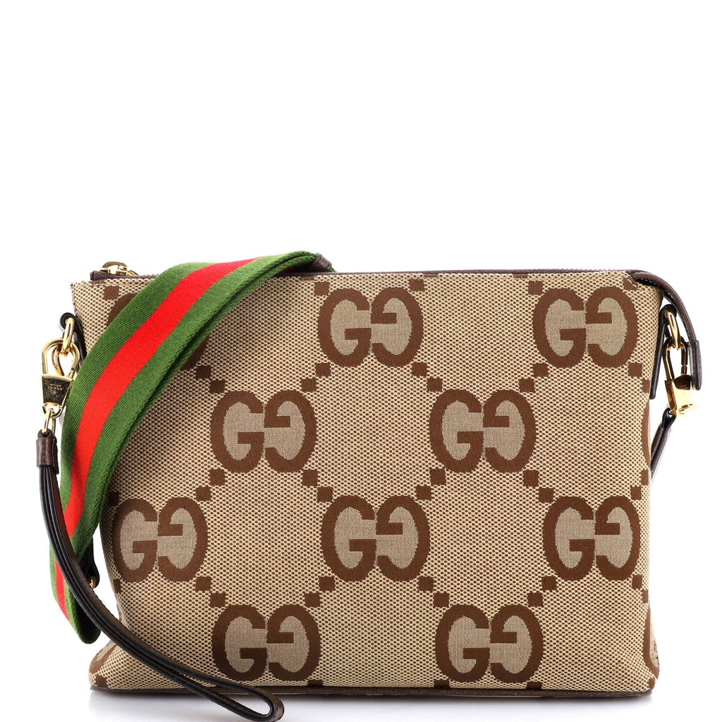 Zip Messenger Bag Jumbo GG Canvas