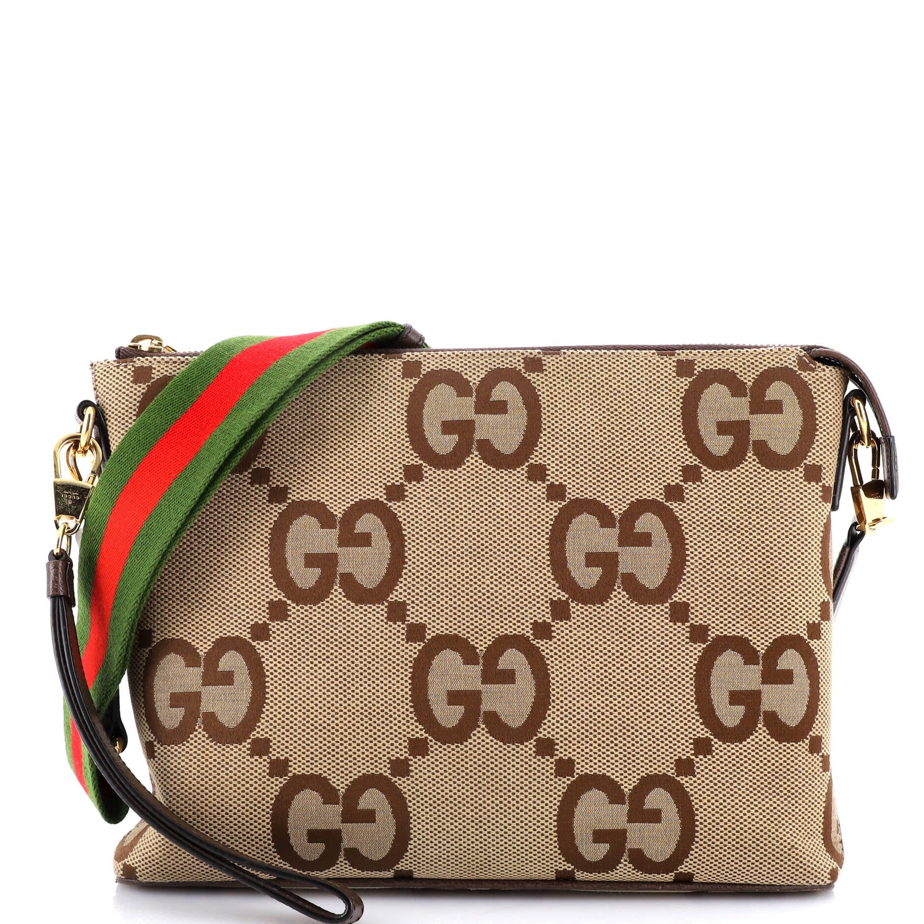 Zip Messenger Bag Jumbo GG Canvas