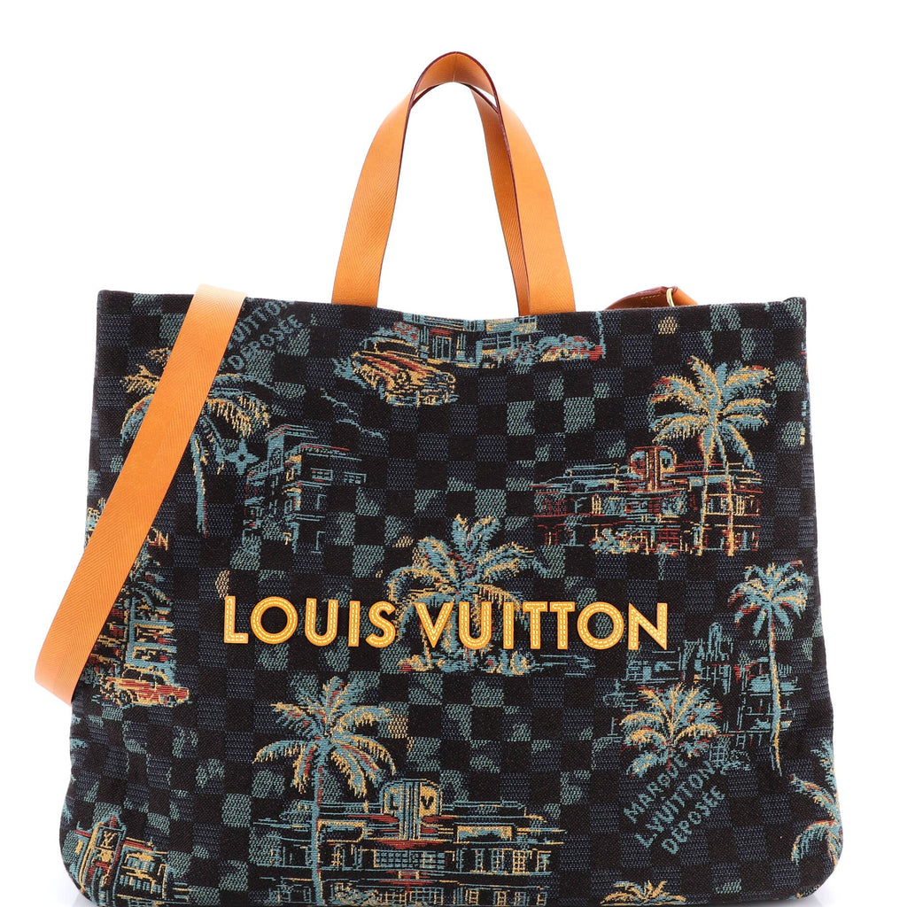 Shopping Tote Limited Edition Damier Palm Tree Jaquard Canvas MM