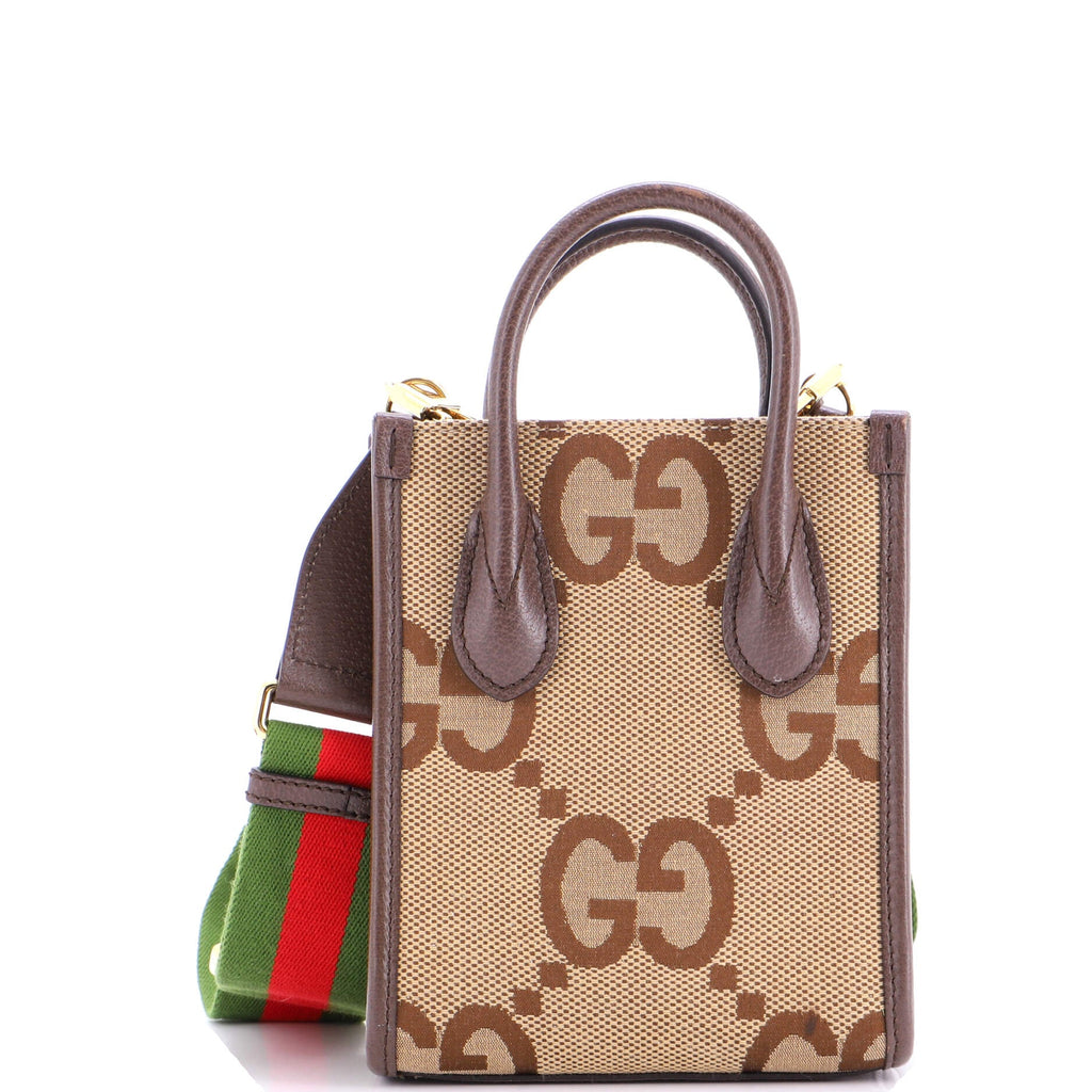 Vertical Tote Jumbo GG Canvas Mini