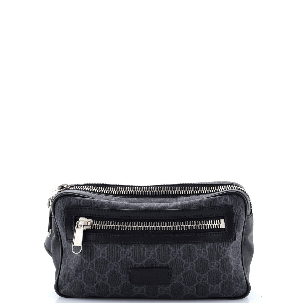 Soft Zip Belt Bag GG Coated Canvas Small