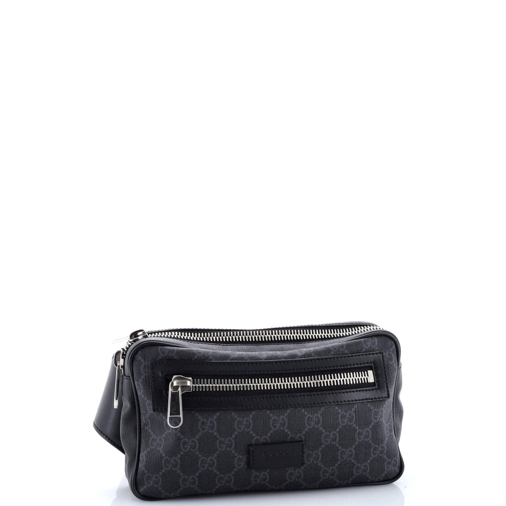 Soft Zip Belt Bag GG Coated Canvas Small
