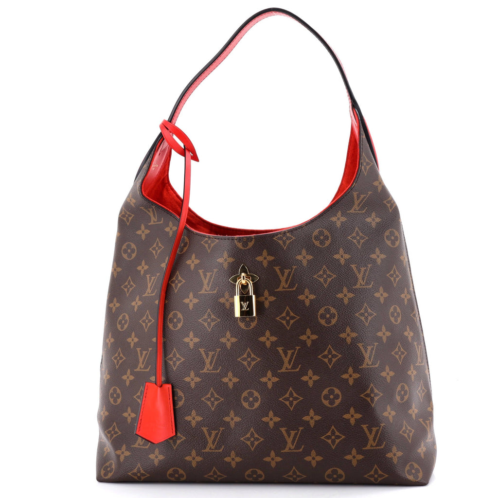 Flower Hobo Monogram Canvas with Leather