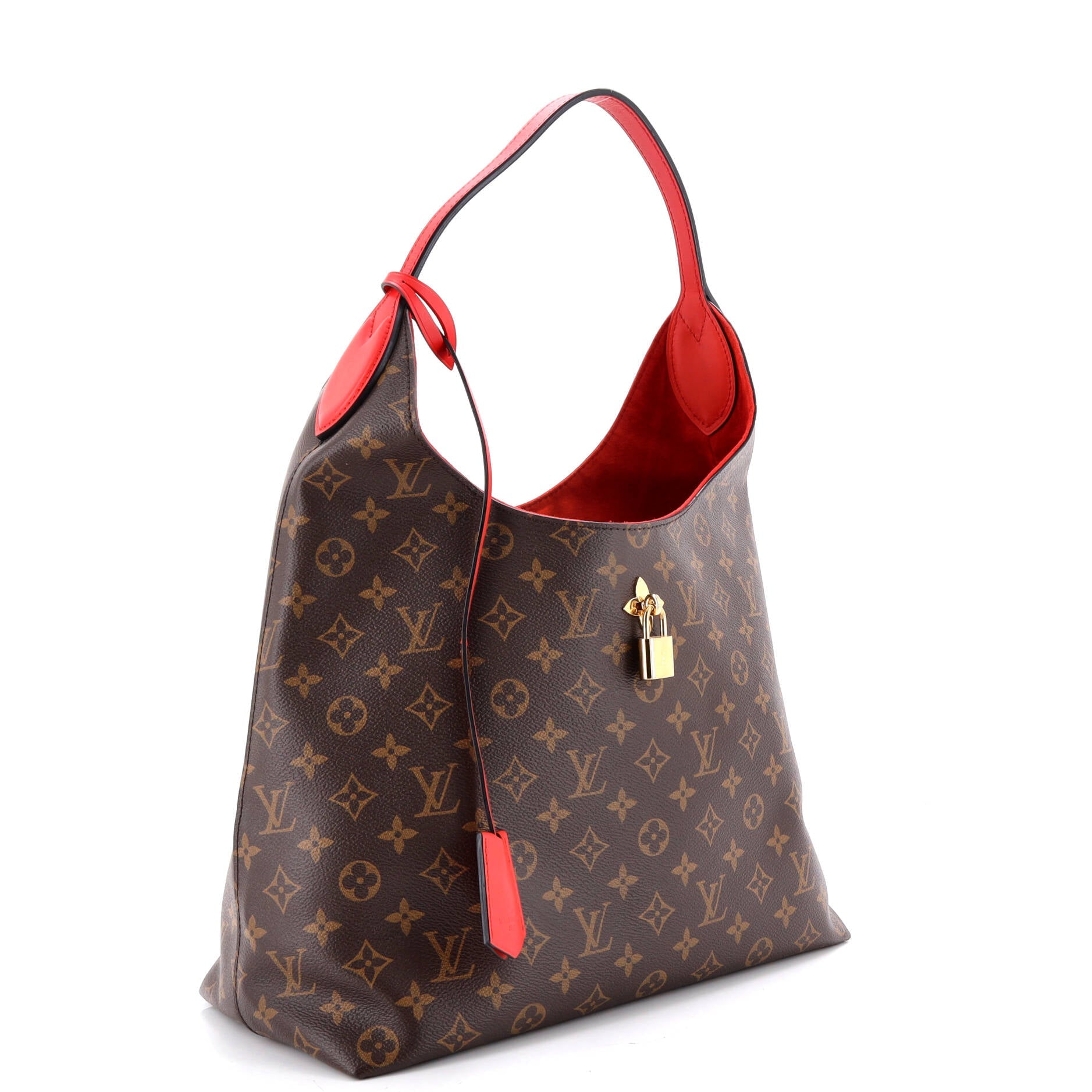 Flower Hobo Monogram Canvas with Leather