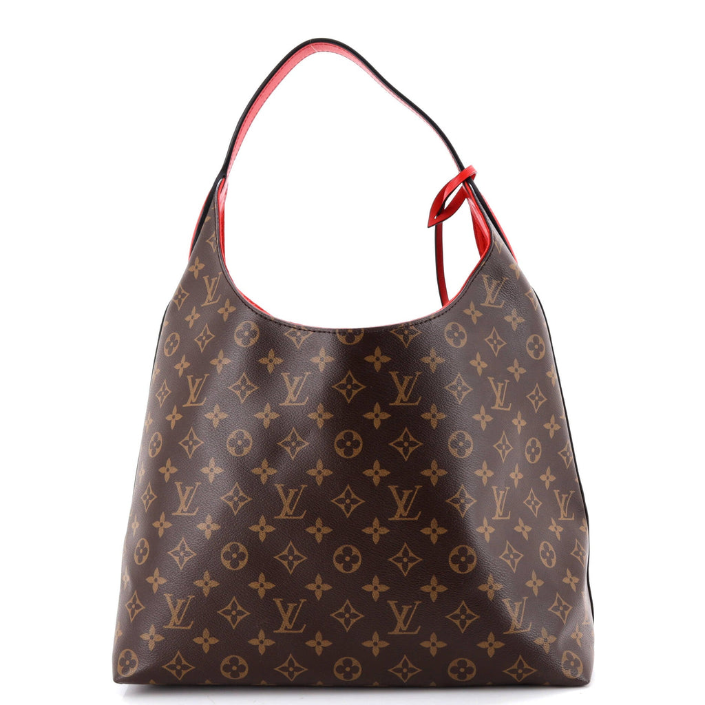 Flower Hobo Monogram Canvas with Leather