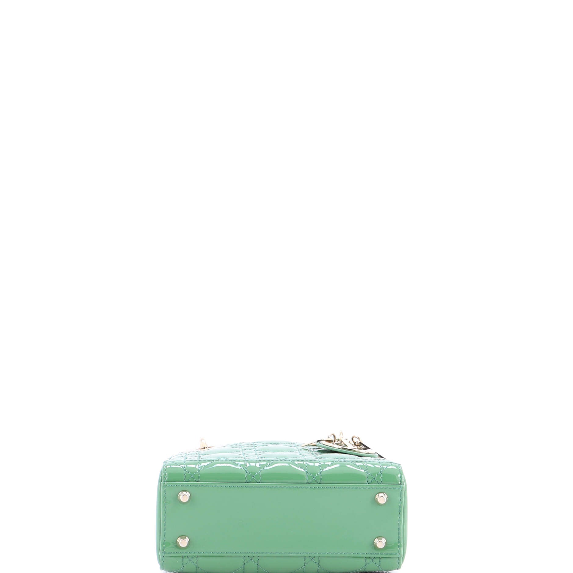 Lady Dior Chain Bag Cannage Quilt Patent Mini