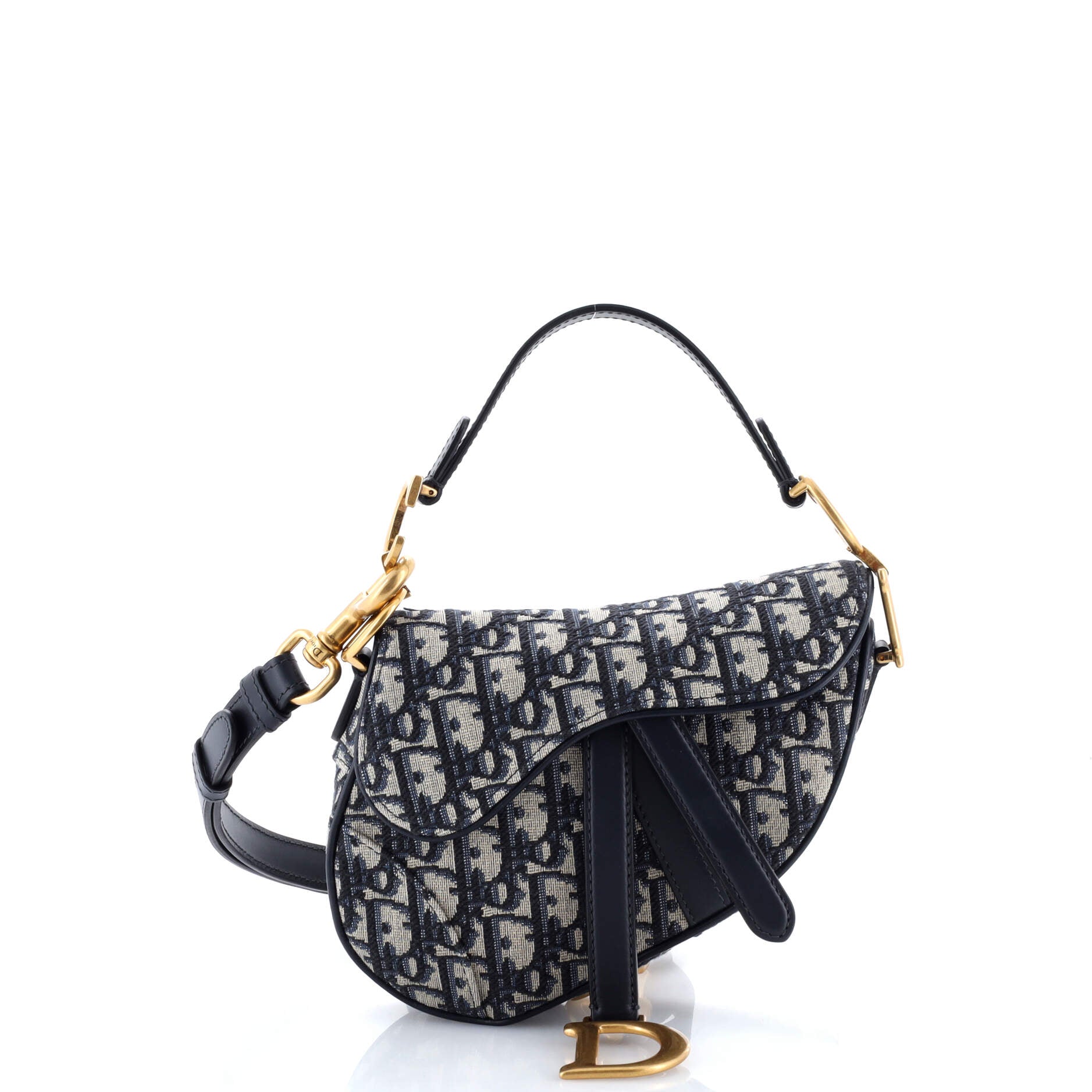 Saddle Handbag Oblique Canvas Mini