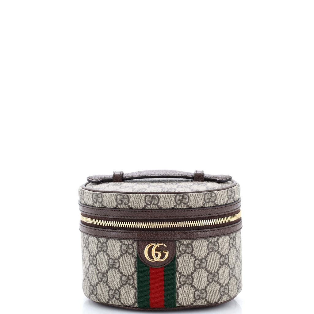 Ophidia Top Handle Cosmetic Case GG Coated Canvas Mini