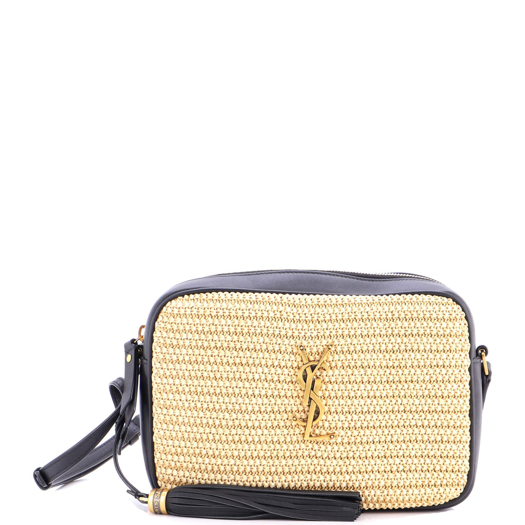 Lou Camera Bag Woven Raffia Small