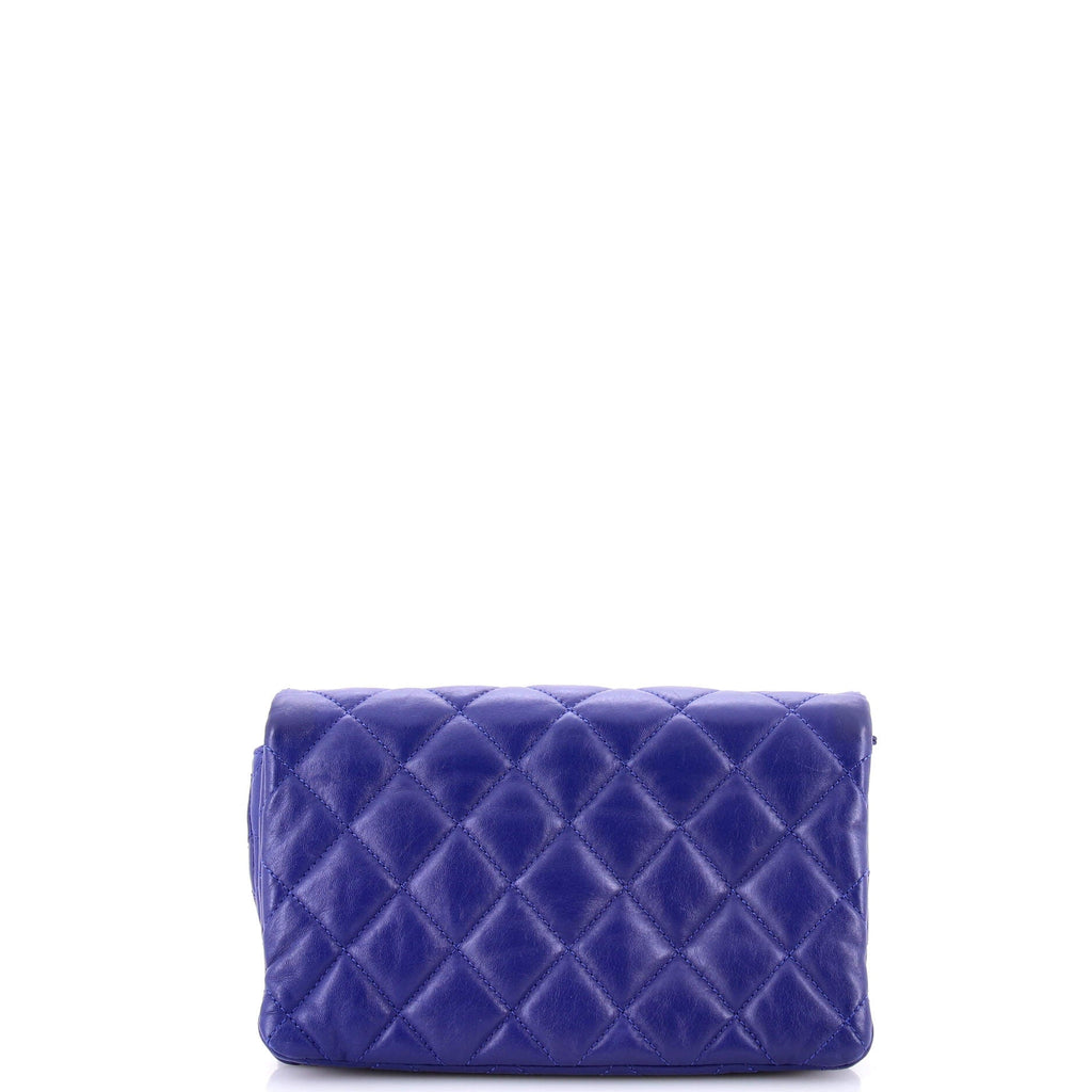 Pillow Crush Flap Bag Quilted Lambskin Small