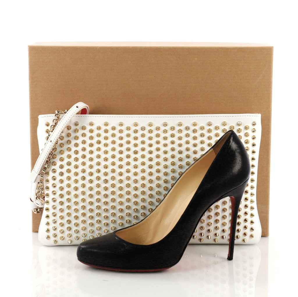 Loubiposh Clutch Spiked Leather