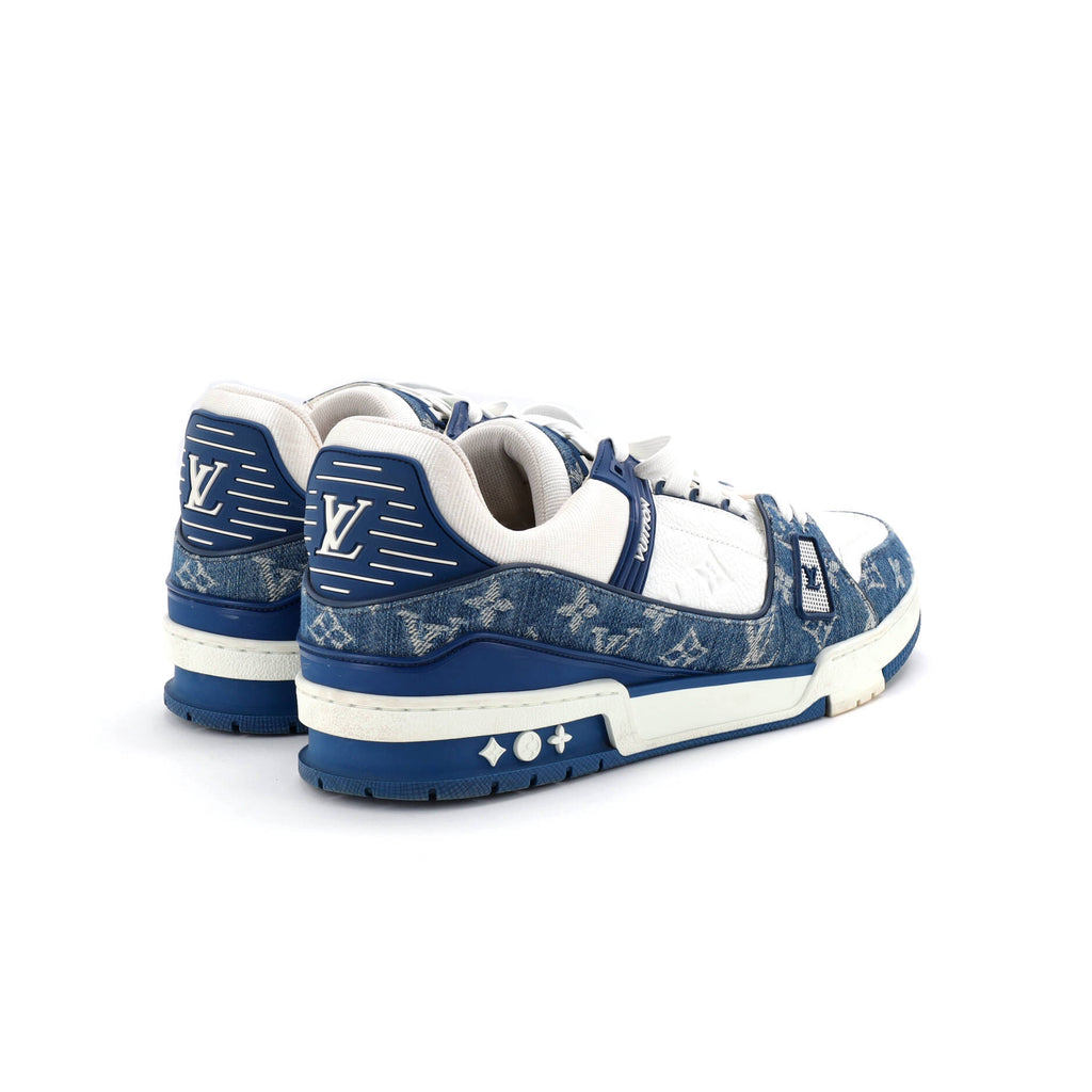 Men's LV Trainer Sneakers Monogram Empreinte Leather and Monogram Denim