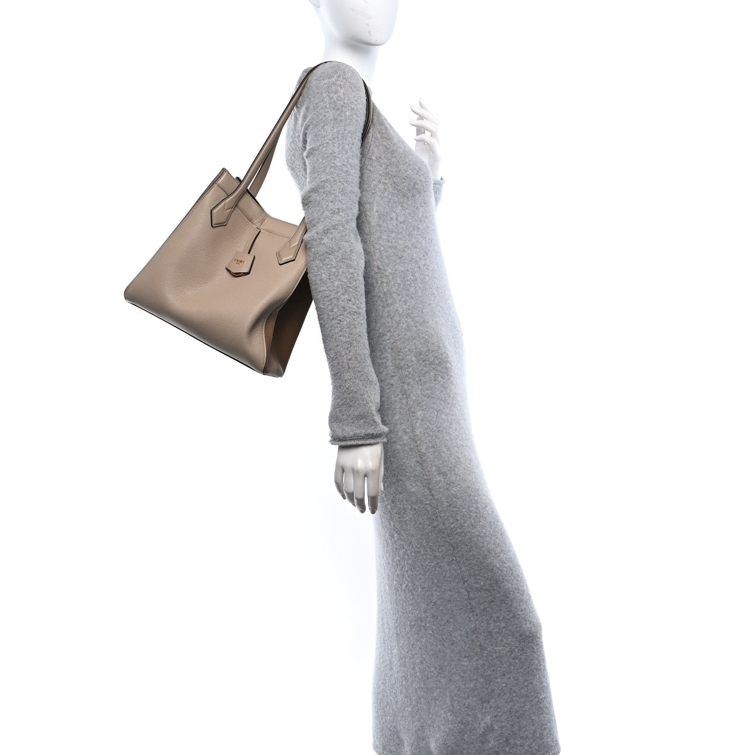 Vitello Cher Grace Bi-Color Medium Fendi Origami Beige Amido Sand