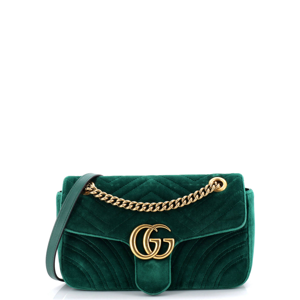 GG Marmont Flap Bag Matelasse Velvet Small