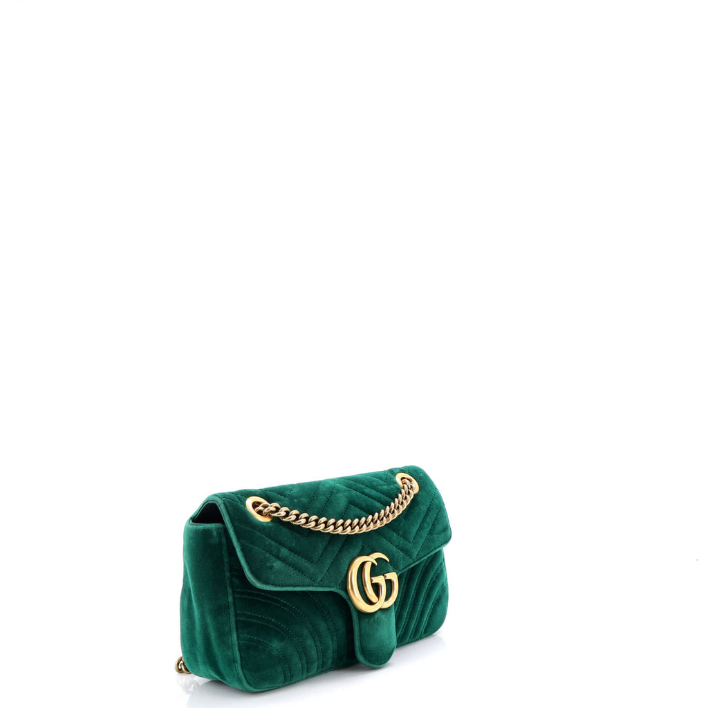 GG Marmont Flap Bag Matelasse Velvet Small